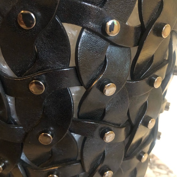 Rare Jimmy choo braided bucket bag with rivets - Picture 3 of 6